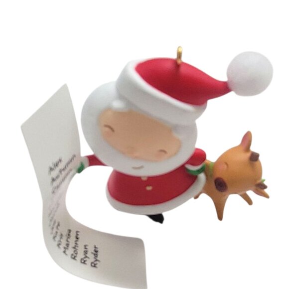Hallmark Keepsake Kringle & Kris Christmas Tree Ornament 2014 #1 Checking List - Picture 6 of 12
